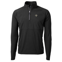 New Orleans Saints Cutter & Buck Adapt Eco Knit Hybrid Recycled Quarter-Zip Raglan Jacket | NFL Outlet