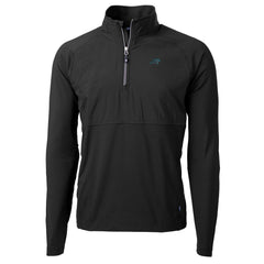 Carolina Panthers Cutter & Buck Adapt Eco Knit Hybrid Recycled Quarter-Zip Raglan Jacket | NFL Hot