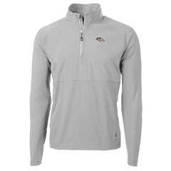 Denver Broncos Cutter & Buck Adapt Eco Knit Hybrid Recycled Quarter-Zip Raglan Jacket | NFL Hot