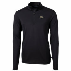 Baltimore Ravens Cutter & Buck Big & Tall Virtue Eco Pique Quarter-Zip Pullover Jacket | NFL New
