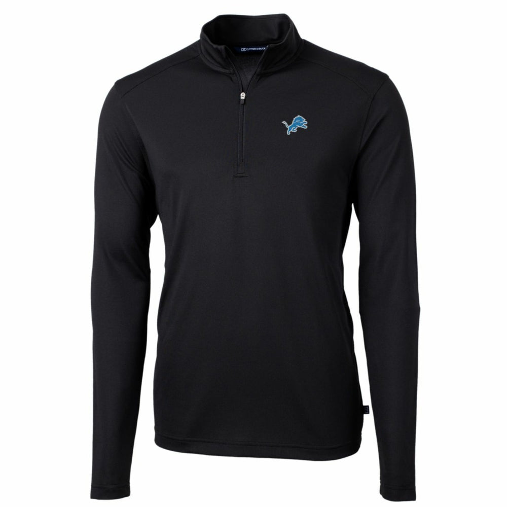 Detroit Lions Cutter & Buck Big & Tall Virtue Eco Pique Quarter-Zip Pullover Jacket | NFL New