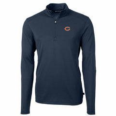 Chicago Bears Cutter & Buck Big & Tall Virtue Eco Pique Quarter-Zip Pullover Jacket | NFL New