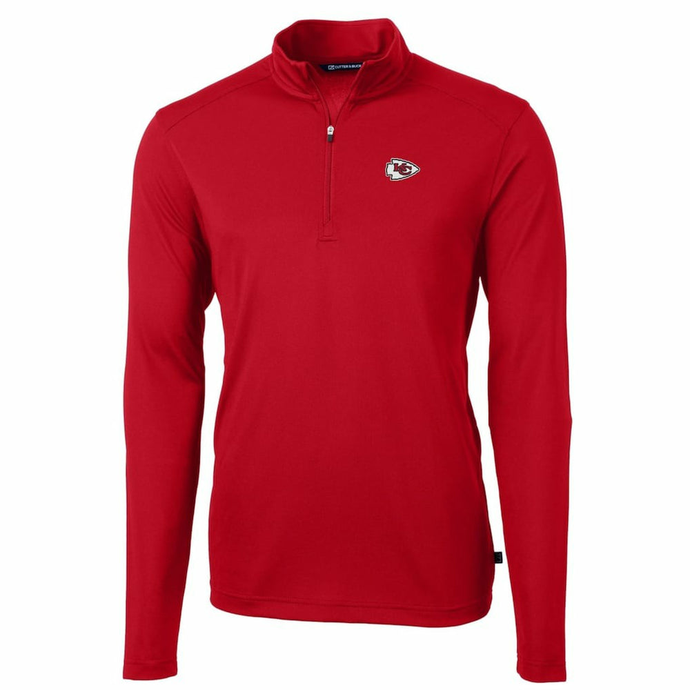 Kansas City Chiefs Cutter & Buck Big & Tall Virtue Eco Pique Quarter-Zip Pullover Jacket | NFL Near me