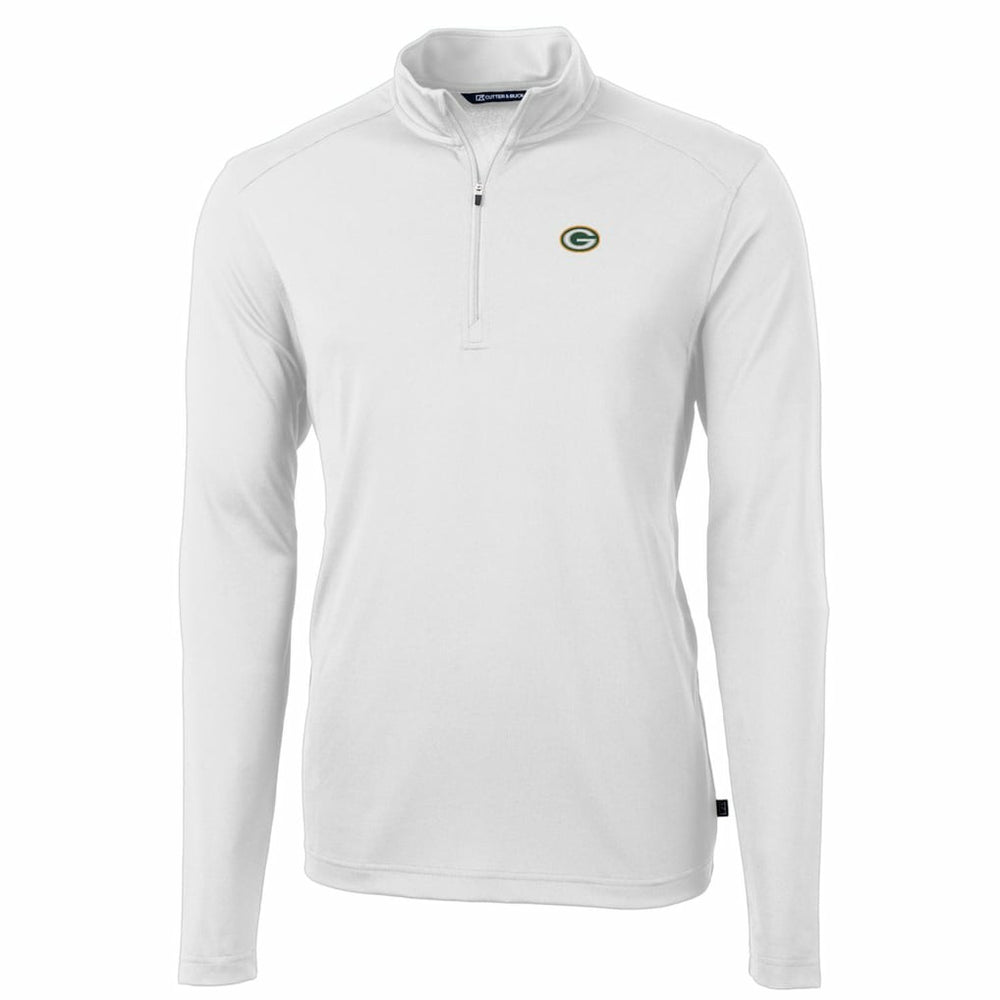 Green Bay Packers Cutter & Buck Big & Tall Virtue Eco Pique Quarter-Zip Pullover Jacket | NFL Outlet