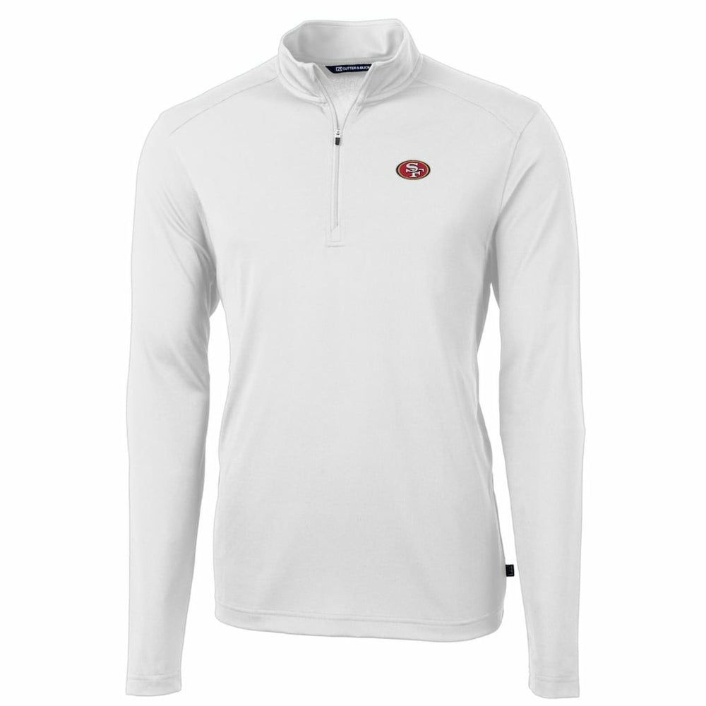 San Francisco 49ers Cutter & Buck Big & Tall Virtue Eco Pique Quarter-Zip Pullover Jacket | NFL New