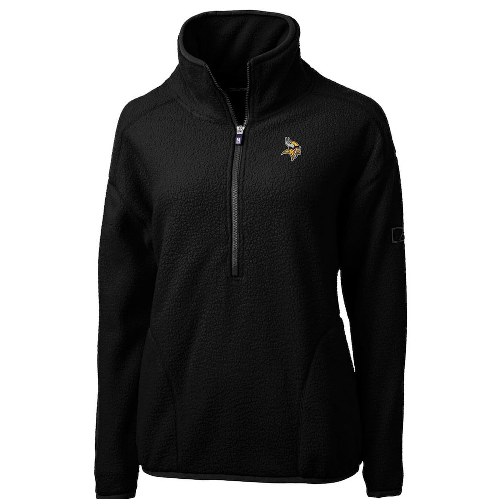 Minnesota Vikings Cutter & Buck Women's Cascade Eco Sherpa Fleece Half-Zip Pullover Jacket | NFL New