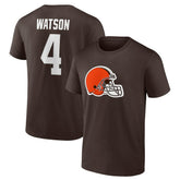 Cleveland Browns Deshaun Watson Player Icon Name & Number T-Shirt | NFL Sale