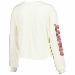 Arizona Cardinals '47 Women's Brush Back Parkway Cropped Lightweight Long Sleeve T-Shirt | NFL Discount