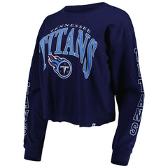 Tennessee Titans '47 Women's Skyler Parkway Cropped Long Sleeve T-Shirt | NFL Discount