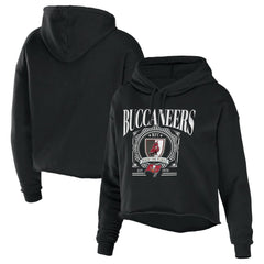 Tampa Bay Buccaneers WEAR by Erin Andrews Women's Cropped Sponge Fleece Pullover Hoodie | NFL On sale
