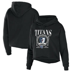 Tennessee Titans WEAR by Erin Andrews Women's Cropped Sponge Fleece Pullover Hoodie | NFL On sale