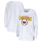 Washington Commanders WEAR by Erin Andrews Women's Oversized Pullover Sweatshirt | NFL Outlet