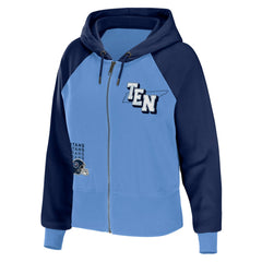 Tennessee Titans WEAR by Erin Andrews Women's Colorblock Lightweight Full-Zip Hoodie | NFL Online