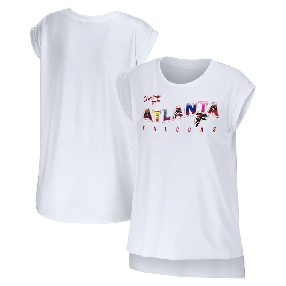 Atlanta Falcons WEAR by Erin Andrews Women's Greetings From Muscle T-Shirt | NFL New