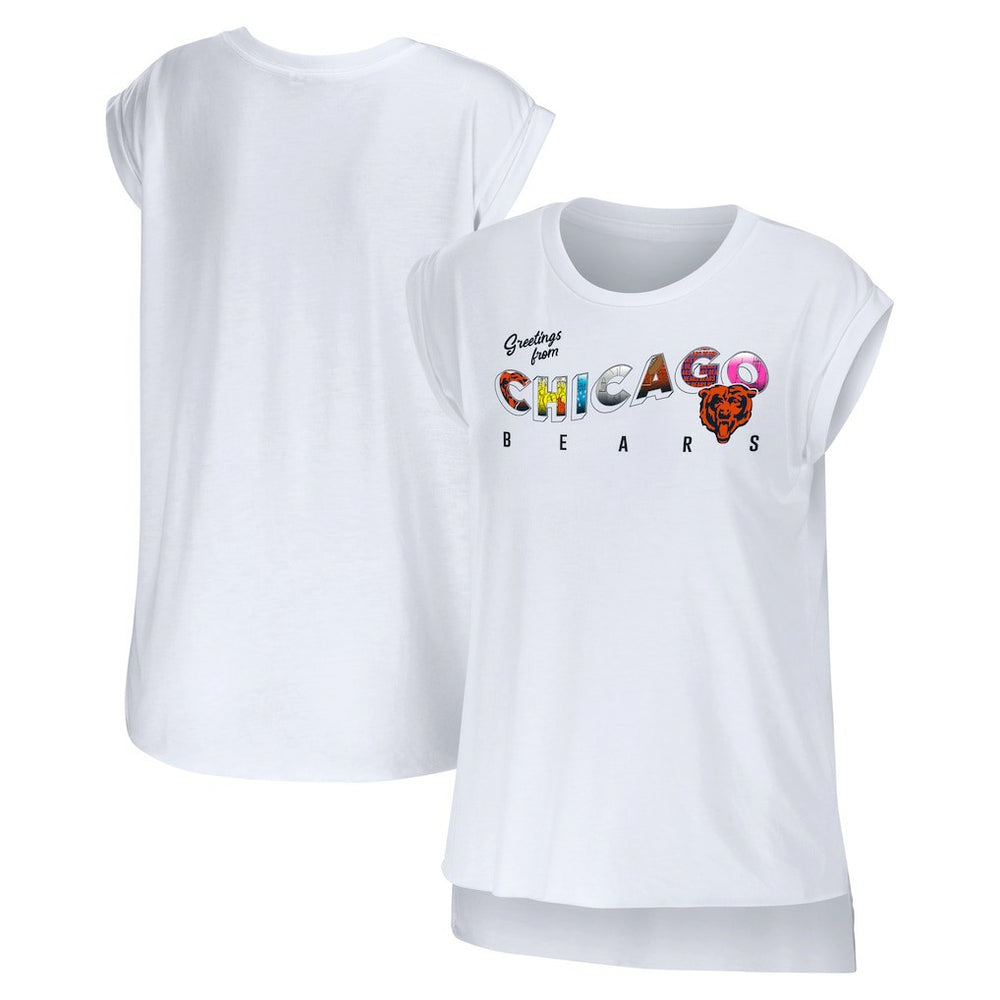 Chicago Bears WEAR by Erin Andrews Women's Greetings From Muscle T-Shirt | NFL Hot