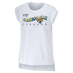 Jacksonville Jaguars WEAR by Erin Andrews Women's Greetings From Muscle T-Shirt | NFL Sale