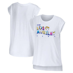 Los Angeles Rams WEAR by Erin Andrews Women's Greetings From Muscle T-Shirt | NFL On sale