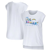 Los Angeles Chargers WEAR by Erin Andrews Women's Greetings From Muscle T-Shirt | NFL Discount