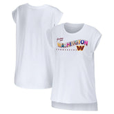 Washington Commanders WEAR by Erin Andrews Women's Greetings From Muscle T-Shirt | NFL Near me