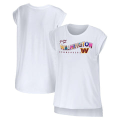 Washington Commanders WEAR by Erin Andrews Women's Greetings From Muscle T-Shirt | NFL Near me