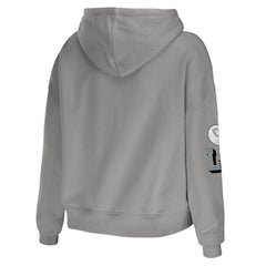 Las Vegas Raiders WEAR by Erin Andrews Women's Modest Cropped Pullover Hoodie | NFL Discount