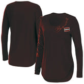 Cleveland Browns WEAR by Erin Andrews Women's Team Scoop Neck T-Shirt | NFL Sale