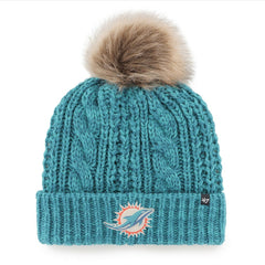 Miami Dolphins '47 Women's Meeko Cuffed Knit Hat with Pom | NFL US