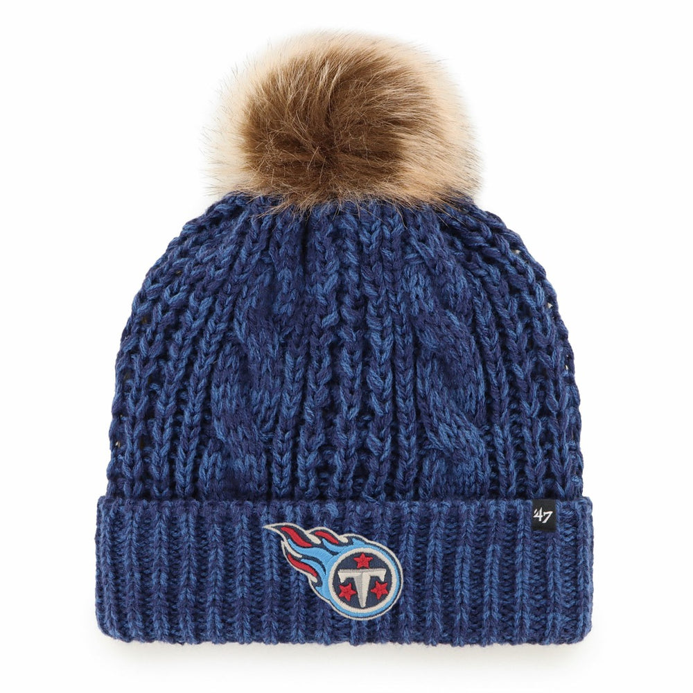 Tennessee Titans '47 Women's Meeko Cuffed Knit Hat with Pom | NFL Hot