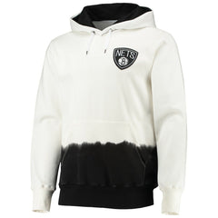 Oatmeal Brooklyn Nets FISLL Double Dribble Dip-Dye Pullover Hoodie | NBA