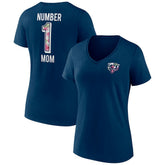 Chicago Bears Women's Plus Size Mother's Day #1 Mom V-Neck T-Shirt | NFL Outlet