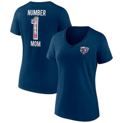 Chicago Bears Women's Plus Size Mother's Day #1 Mom V-Neck T-Shirt | NFL Outlet