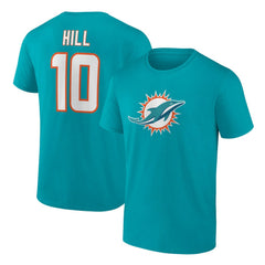 Miami Dolphins Tyreek Hill Player Icon Name & Number T-Shirt | NFL US