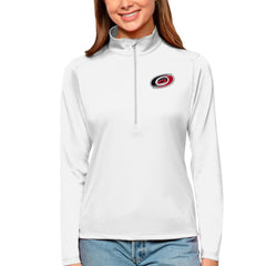 Carolina Hurricanes Antigua Women's Tribute Quarter-Zip Pullover Top - NHL Pullover