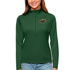 Minnesota Wild Antigua Women's Tribute Quarter-Zip Pullover Top - NHL Pullover