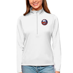 New York Islanders Antigua Women's Tribute Quarter-Zip Pullover Top - NHL Pullover