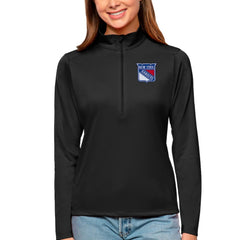 New York Rangers Antigua Women's Tribute Quarter-Zip Pullover Top - NHL Pullover