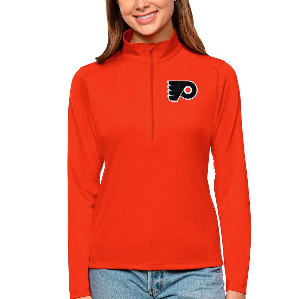 Philadelphia Flyers Antigua Women's Tribute Quarter-Zip Pullover Top - NHL Pullover