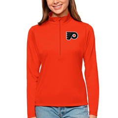Philadelphia Flyers Antigua Women's Tribute Quarter-Zip Pullover Top - NHL Pullover