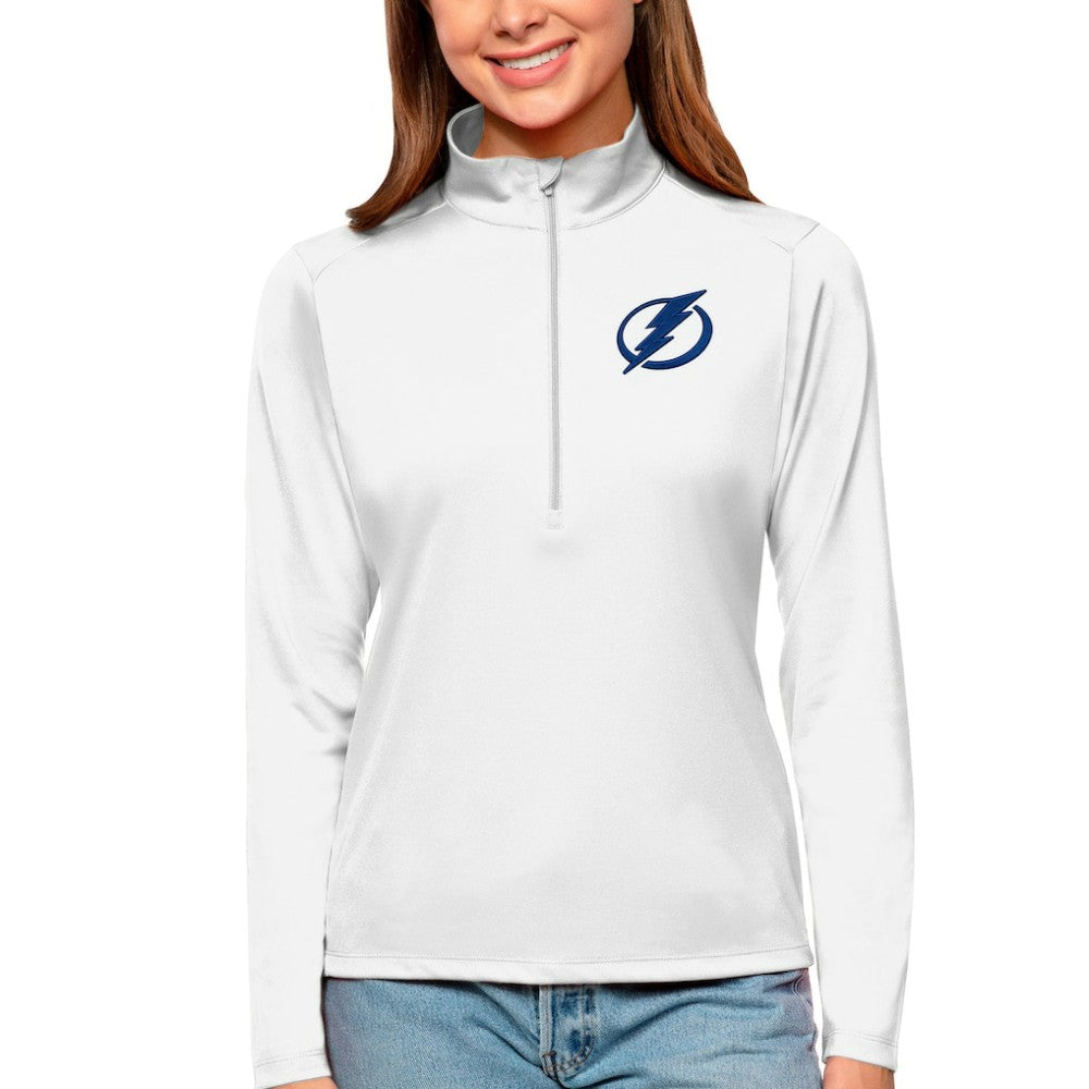 Tampa Bay Lightning Antigua Women's Tribute Quarter-Zip Pullover Top - NHL Pullover