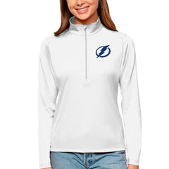 Tampa Bay Lightning Antigua Women's Tribute Quarter-Zip Pullover Top - NHL Pullover