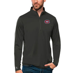 Montreal Canadiens Antigua Tribute Quarter-Zip Pullover Top - NHL Pullover