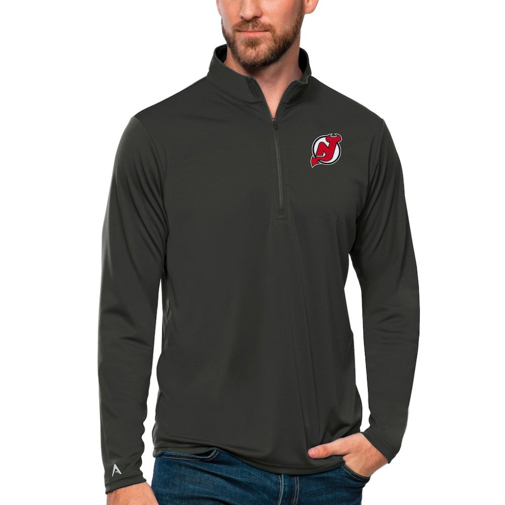 New Jersey Devils Antigua Tribute Quarter-Zip Pullover Top - NHL Jerseys