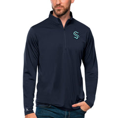 Seattle Kraken Antigua Tribute Quarter-Zip Pullover Top - NHL Pullover