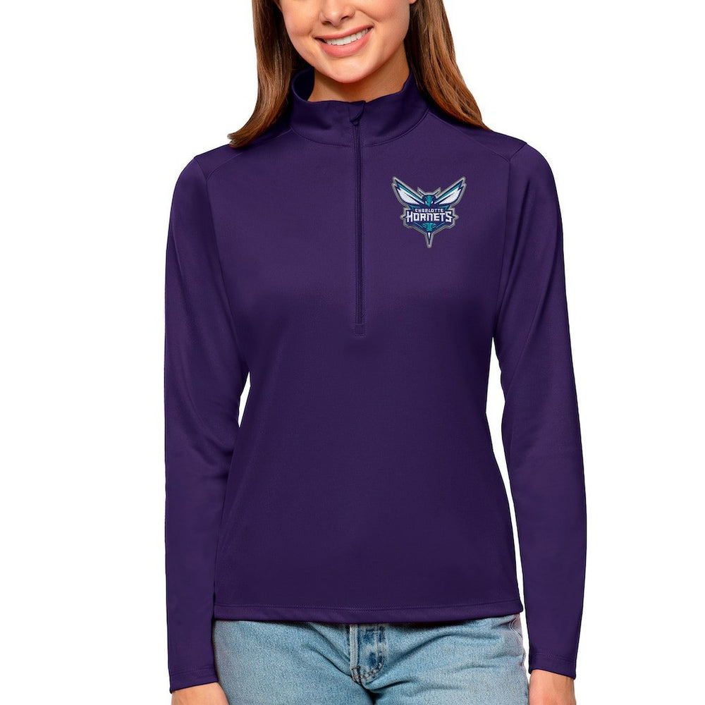 Purple Charlotte Hornets Antigua Women's Tribute Half-Zip Top | NBA