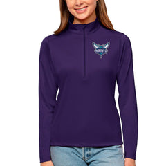 Purple Charlotte Hornets Antigua Women's Tribute Half-Zip Top | NBA
