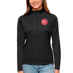 Black Atlanta Hawks Antigua Women's Tribute Half-Zip Top | NBA
