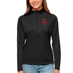 Black Houston Rockets Antigua Women's Tribute Half-Zip Top sale | NBA