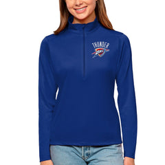 Blue Oklahoma City Thunder Antigua Women's Tribute Half-Zip Top | NBA