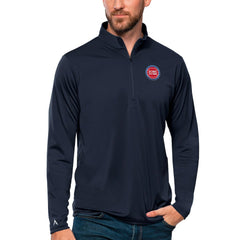 Navy Detroit Pistons Antigua Tribute Quarter-Zip Pullover Top sale | NBA