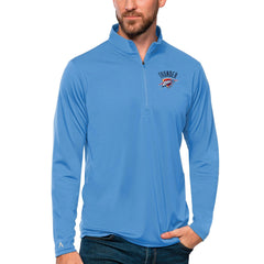 Blue Oklahoma City Thunder Antigua Tribute Quarter-Zip Pullover Top | NBA